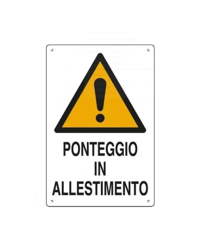 CARTELLO PER PONTEGGIO 60X40