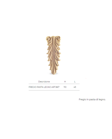 FREGIO PASTA DI LEGNO 867 L4.3 H11