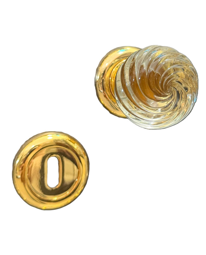 COP.POM.VETRO MURANO Q.8 ** CON ROSETTA TORSE NEU