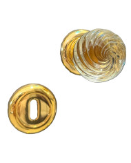 COP.POM.VETRO MURANO Q.8 ** CON ROSETTA TORSE NEU