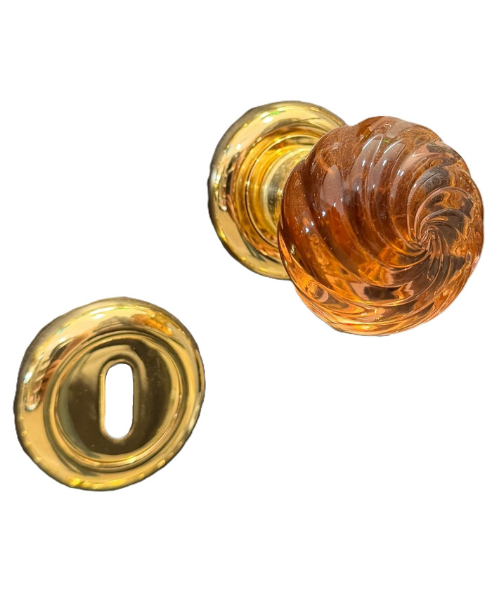 COP.POM.VETRO MURANO Q.8 ** CON ROSETTA TORSEROSA