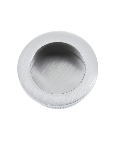 MANIGLIA INCASSO CROMO SATINATO TONDA MM.35