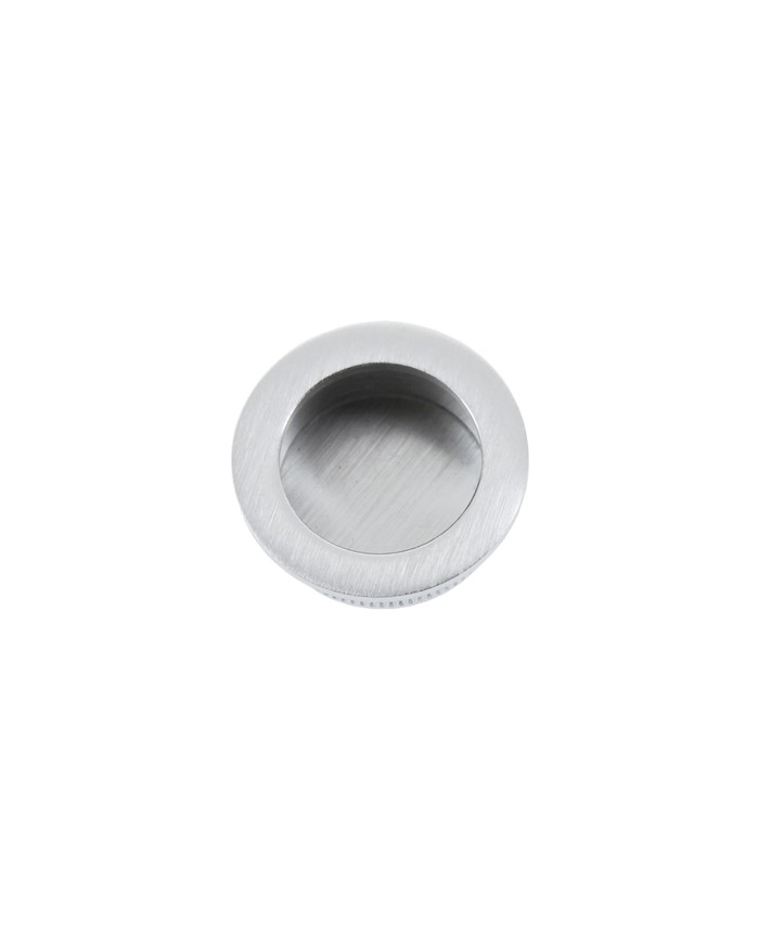 MANIGLIA INCASSO CROMO SATINATO TONDA MM.35