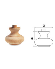 PIEDINO LEGNO GREZZO D.100 H80 ART. 6