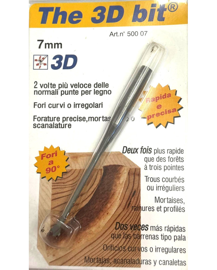 FRESA PER LEGNO 3D HSS D.7X120