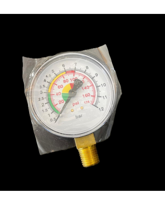 MANOMETRO ARIA 1/4 ATTACCO RADIALE PER COMPRESSOR