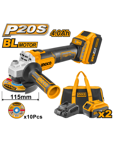 SMERIGLIATRICE ANGOLARE 115MM 2BAT 20V
