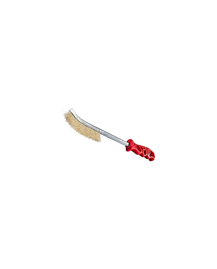 SPAZZOLA FILI ACCIAIO OTTONE MANICO LUNGO 340MM