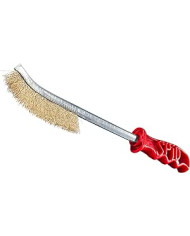 SPAZZOLA FILI ACCIAIO OTTONE MANICO LUNGO 340MM