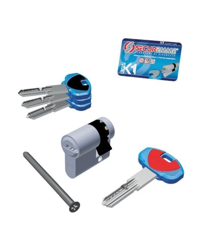 CILINDRO CROMO SATINATO EVOK1 CHIAVE 35-55