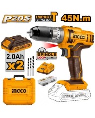 TRAPANO AVVITATORE 20V C/2BATTERIE 47 ACCESSORI