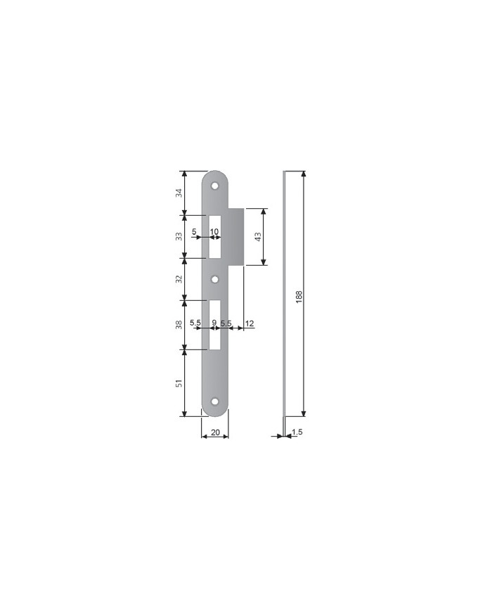 INCONTRO PATENT MM.20 BORDO TONDO CROMATO
