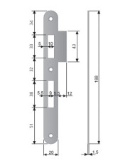 INCONTRO PATENT MM.20 BORDO TONDO CROMATO