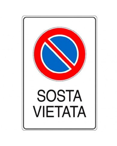 CARTELLO SOSTA VIETATA 30X20CM
