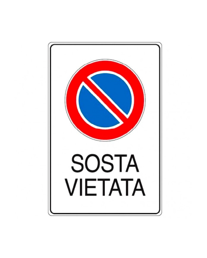 CARTELLO SOSTA VIETATA 30X20CM