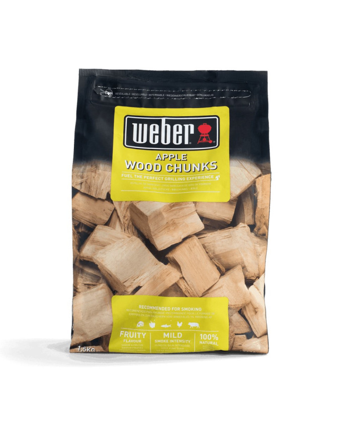 PEZZI IN LEGNO PER AFFUMICATURA ALLA MELA WEBER