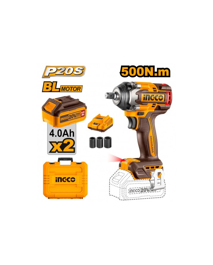 AVVITATORE AD IMPULSI A BATTERIA  500NM C/2 C/VALI