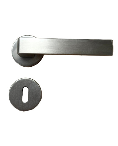 MANIGLIA BIBLO RO02 NICHEL SAT PATENT TONDA