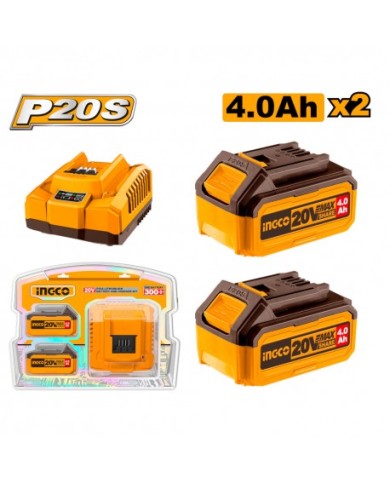 KIT 2 BATTERIA 4AH + CARICABATTERIE