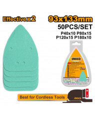 SET 50PZ CARTA ABRASIVA P40-P180 93X133MM