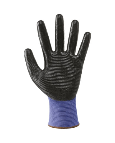 GUANTI BLU/PALMO NERO  RICOPERTO NITRILE