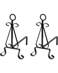 COPPIA ALARI CON ANELLO 1085