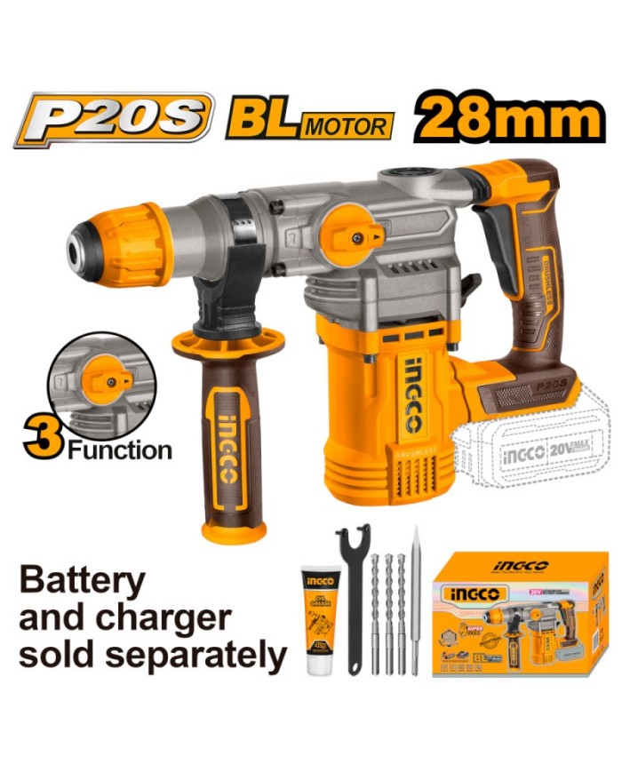 MARTELLO DEMOLITORE BATT 20V BRUSHLESS