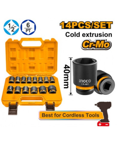 SET 14 PZ BUSSOLE AD IMPATTO 1/2 POLLICE 10-27MM