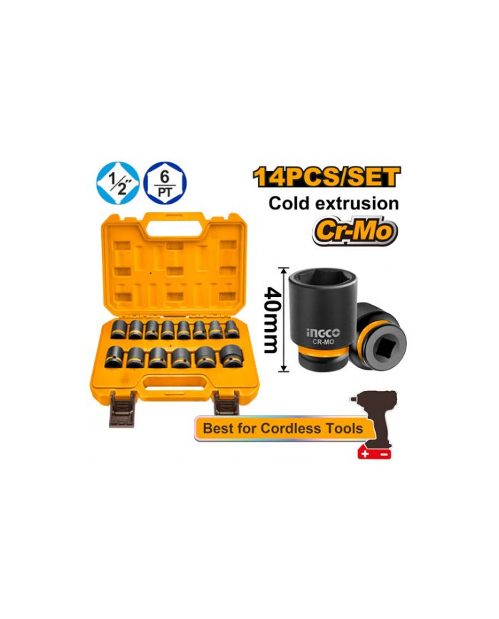 SET 14 PZ BUSSOLE AD IMPATTO 1/2 POLLICE 10-27MM
