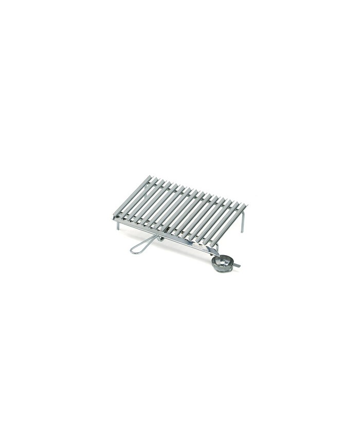 GRATICOLA BARBECUE INOX 50X35 CON RECUPERO GRASSI