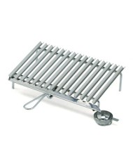 GRATICOLA BARBECUE INOX 50X35 CON RECUPERO GRASSI