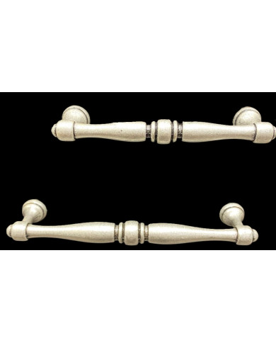 MANIGLIA SERIE 619 INTERASSE 128 ARGENTO VECC