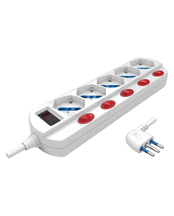 MULTIPRESA 5 POSIZ C/SPINA 10A SALVASPAZ INTER IND