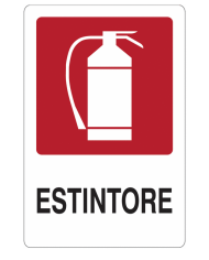 CARTELLO ESTINTORE ALLUMINIO 30X20
