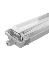 PLAFONIERA LED WATERPROOF 120CM GRIGIA 2TUBI IP65