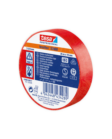 NASTRO ISOLANTE ROSSO 19MMX25MT