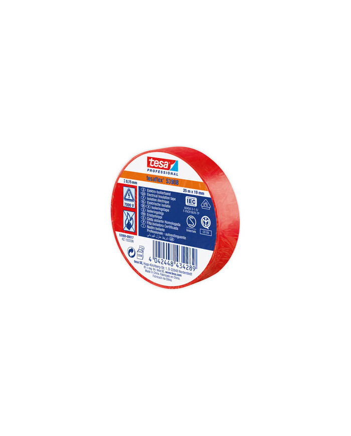 NASTRO ISOLANTE ROSSO 19MMX25MT