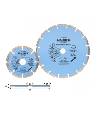 DISCO DIAMANT CORONA SEGMENTATA 115MM MAURER