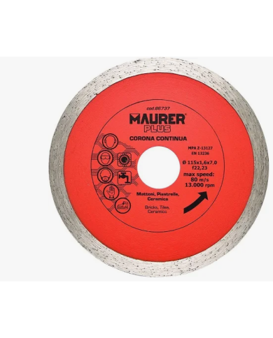DISCO DIAMANT CORONA CONTINUA 115MM