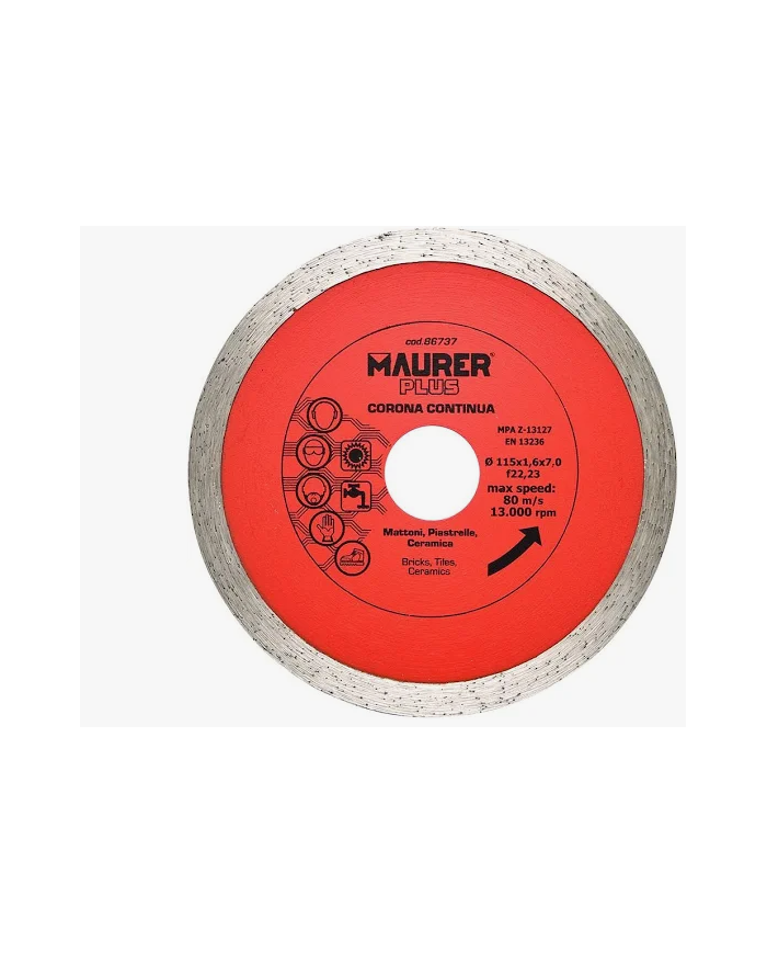 DISCO DIAMANT CORONA CONTINUA 115MM