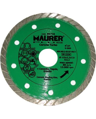 DISCO DIAMANT CORONA TURBO 115MM