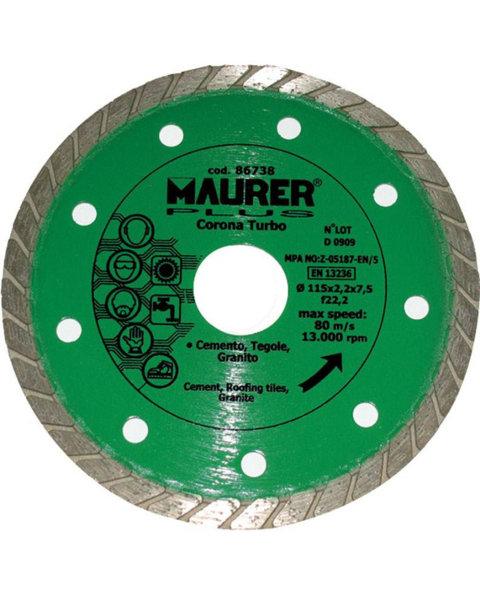 DISCO DIAMANT CORONA TURBO 115MM