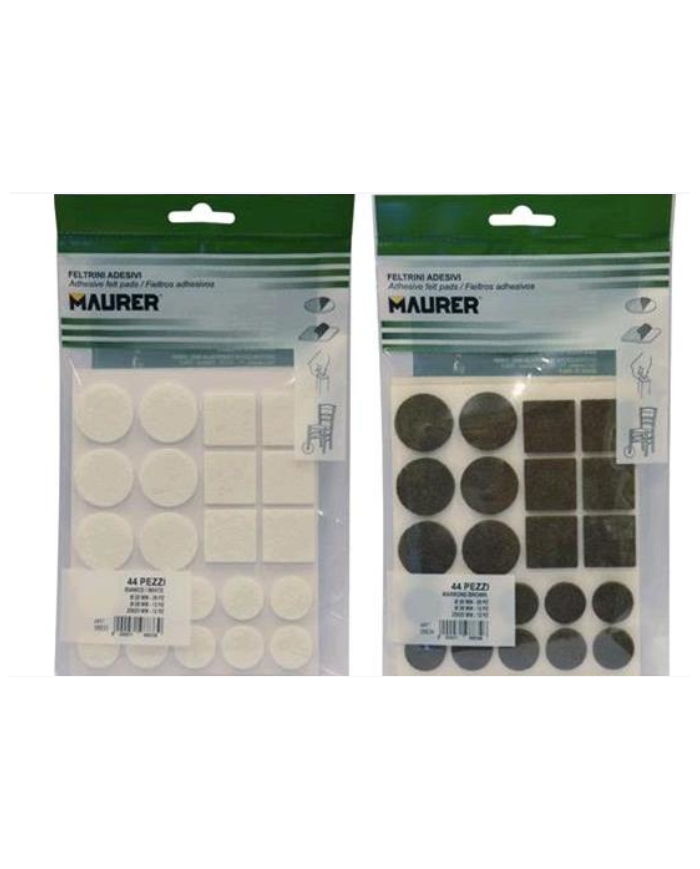 FELTRINO ADESIVO BIANCO MIS. ASSORTITE 44PZ