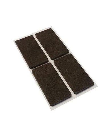 FELTRINO ADESIVO RETTANGOLARE MARRONE 25X50MM
