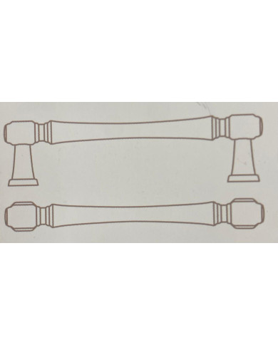 MANIGLIA SERIE 775 INTERAS 128 ARGENTO NOTTINGHAM
