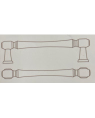 MANIGLIA SERIE 775 INTERAS 128 ARGENTO NOTTINGHAM
