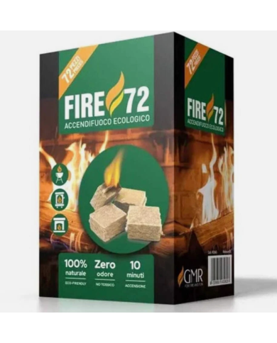 ACCENDIFUOCO ECOLOGICO 72 CUBETTI