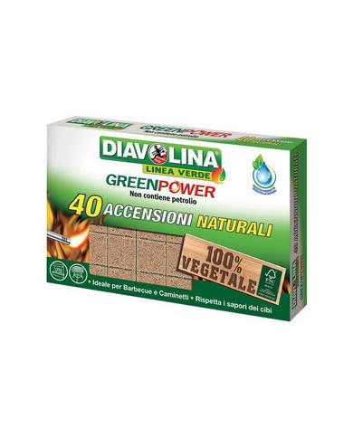 DIAVOLINA ACCENDIFUOCO 40 CUBI GREEN POWER