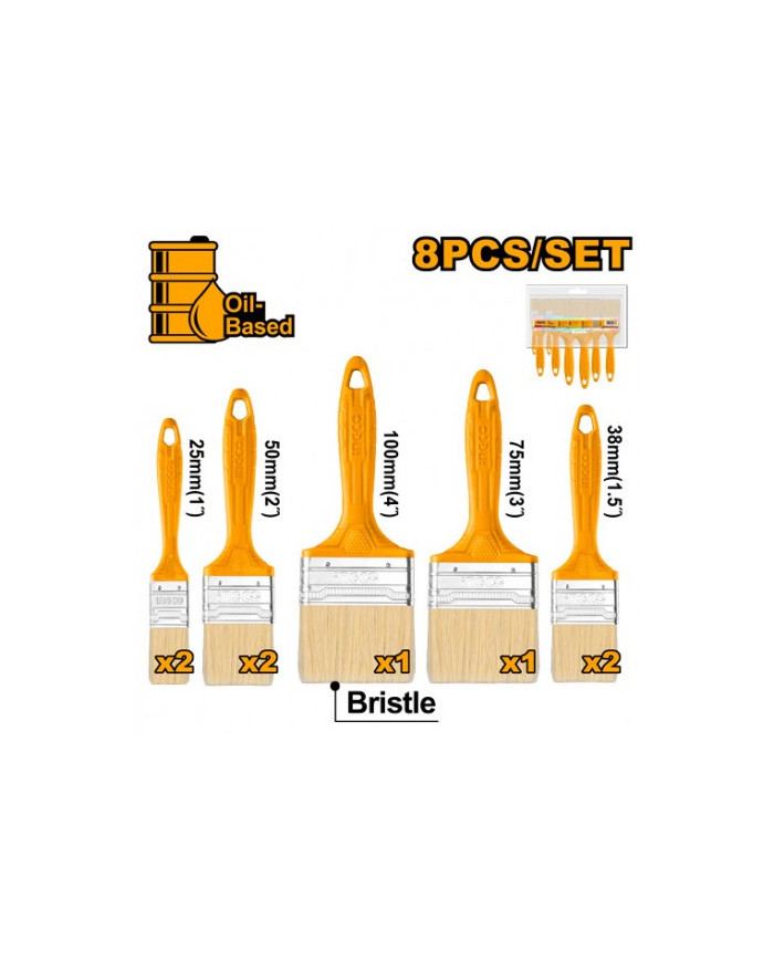 SET 8 PENNELLI SETOLA BIONDA