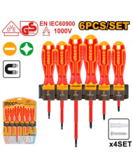 SET 6 PZ CACCIAVITE ISOLATI